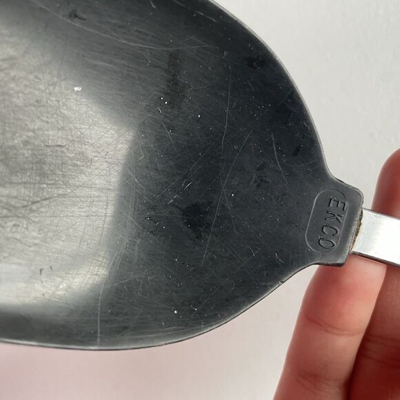Vintage EKCO Black Nylon Serving Cooking Spoon Black Handle 12in. Made In USA - Picture 6 of 8